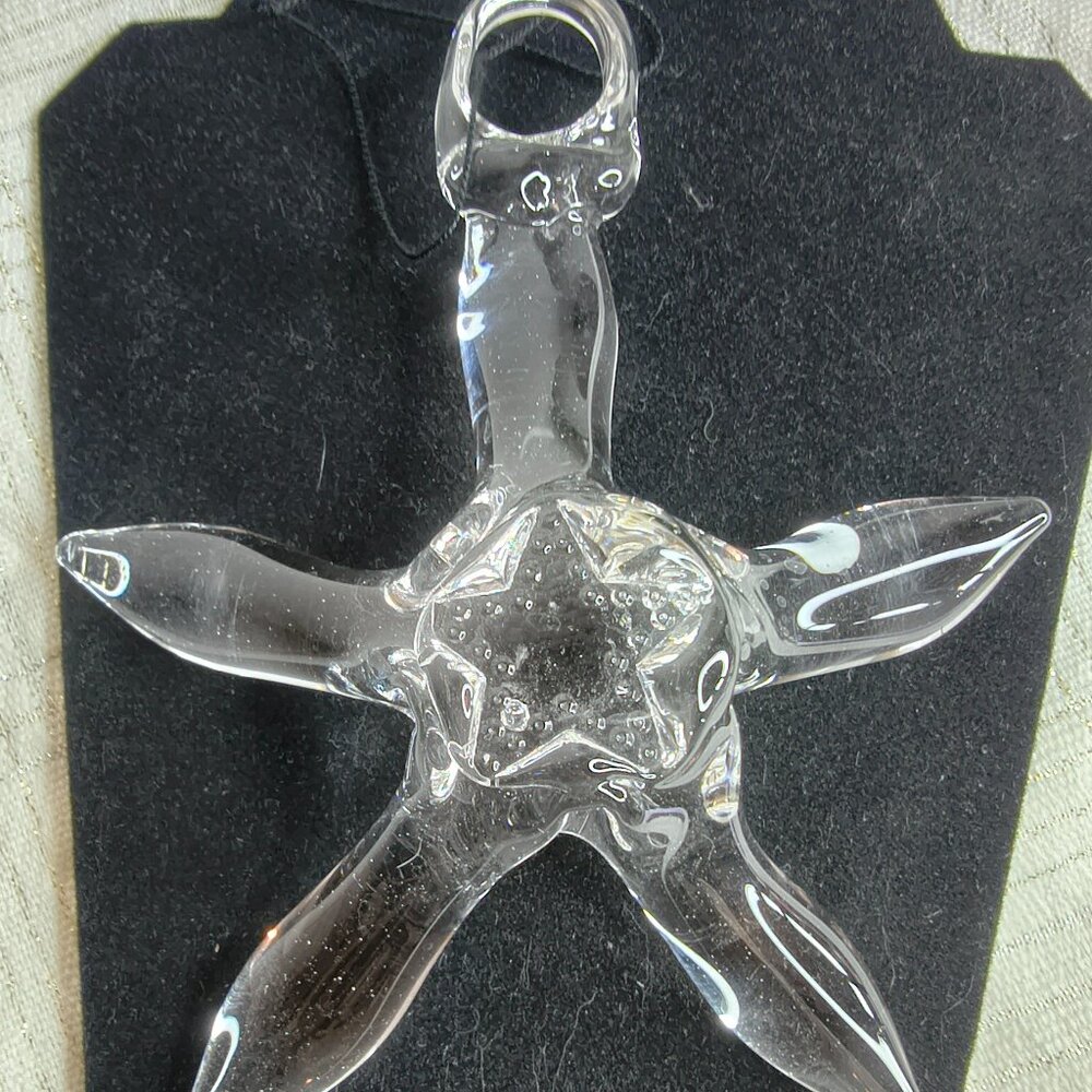 Hand Blown Solid Glass Starfish Wall Hanging